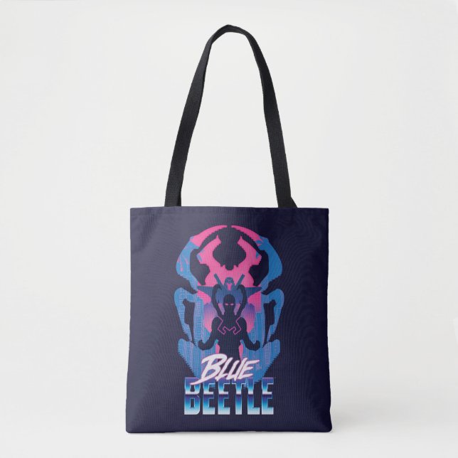 Bolso De Tela Blue Beetle Retrowave vs Graphic (Anverso)