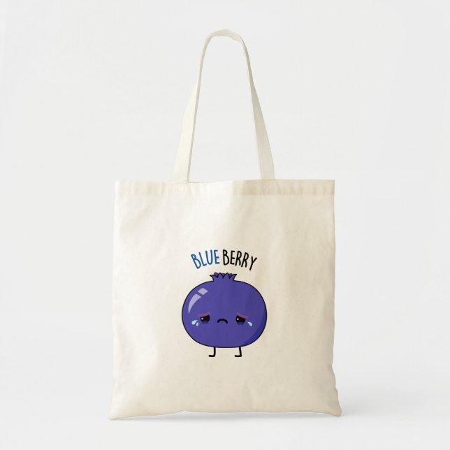 Bolso De Tela Blue Berry Funny Blueberry Pun (Frente)
