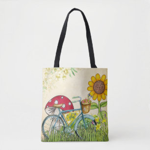 Bolso De Tela Blue Bicycle