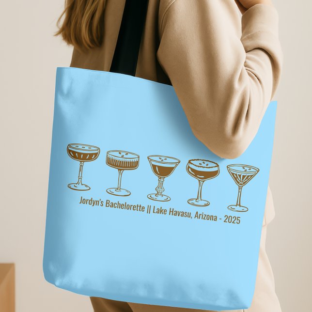 Bolso De Tela Blue Bridesmaid Espresso Martini Bachelorette  (Subido por el creador)