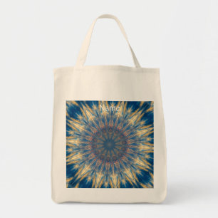 Bolso De Tela Blue Chakra Kaleidoscope Thunder_Cove