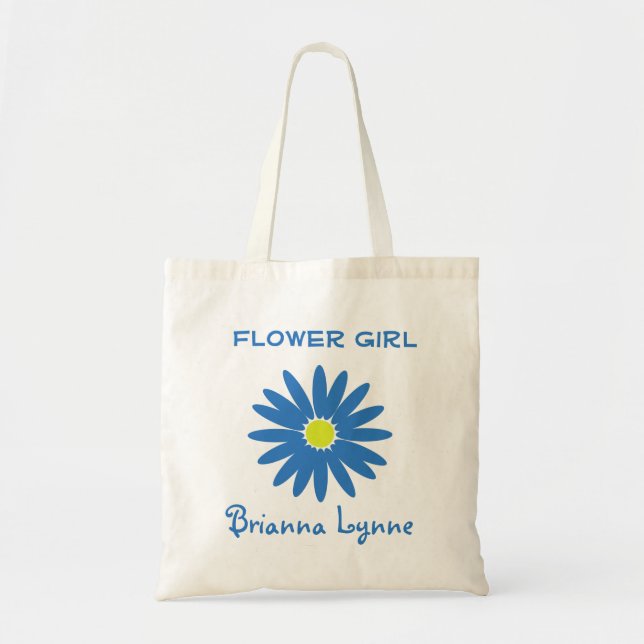 Bolso De Tela Blue Daisy (Frente)