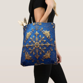 Bolso De Tela Blue Decorative Christmas Holiday Tote Bag