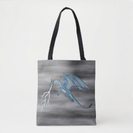 Bolso De Tela Blue Dragon Spitting Lightning