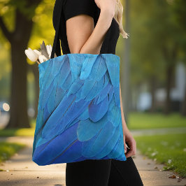 Bolso De Tela Blue feathers