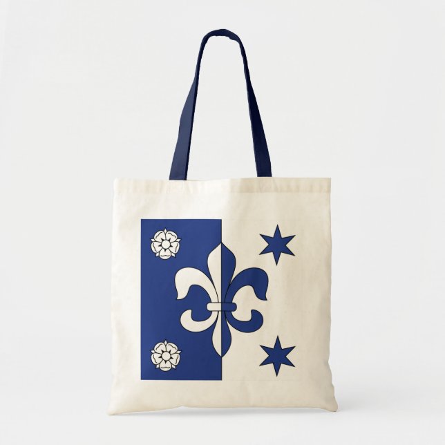 Bolso De Tela Blue Fleur-de-lis (Frente)