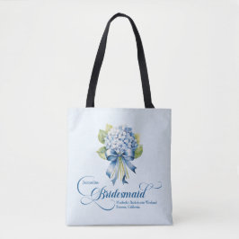 Bolso De Tela Blue Hydrangea Bouquet Bridesmaid Bachelorette
