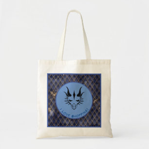 Bolso De Tela Blue I Love Shopping Dragon Head & Scales Tote Bag