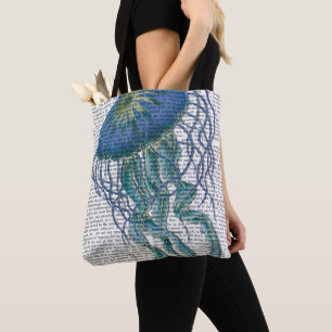 Bolso De Tela Blue Jellyfish