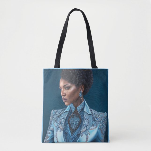 Bolso De Tela Blue Lady 3 Tote Bag (Anverso)