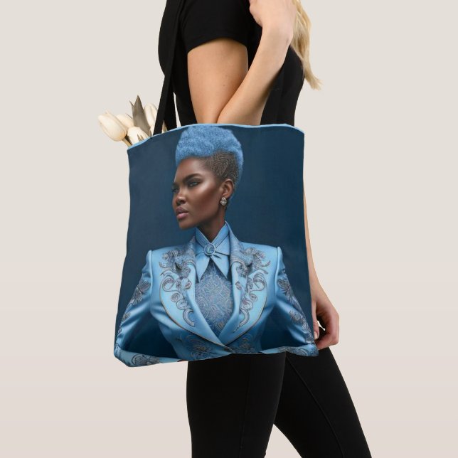 Bolso De Tela Blue Lady Tote Bag (Detalle)