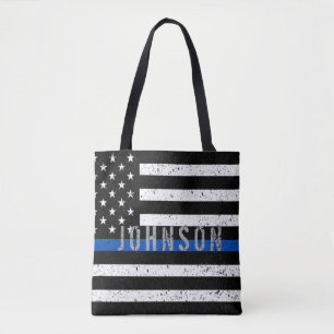 Bolso De Tela Blue Line fino