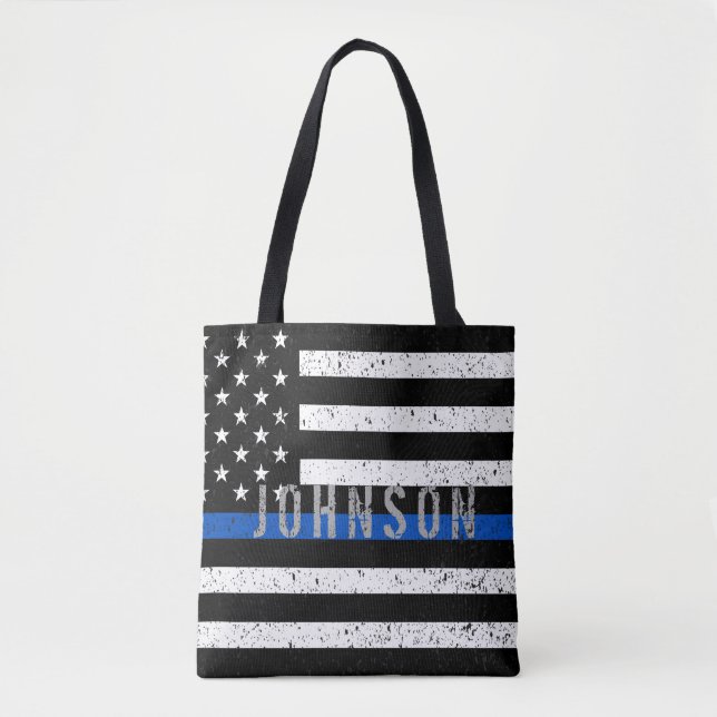 Bolso De Tela Blue Line fino (Anverso)
