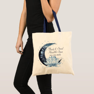 Bolso De Tela Blue Lotus Flower Wellness Business Promotion