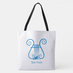 Bolso De Tela Blue Lyre