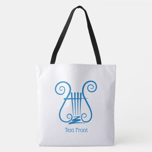 Bolso De Tela Blue Lyre (Anverso)