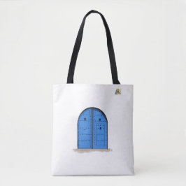 Bolso De Tela Blue Moroccan Door – Cultural Tote