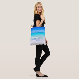 Bolso De Tela Blue Ocean Sand Beach Scene Business