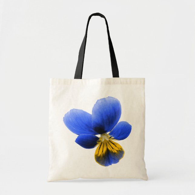 Bolso De Tela Blue Pansy Tote Bag (Frente)