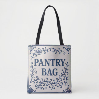 BOLSO DE TELA "BLUE PANTRY BAG" - CHINOISERIE TOTE 