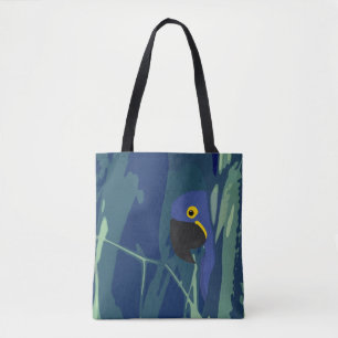 Bolso De Tela Blue Parrot Allover Tote Bag