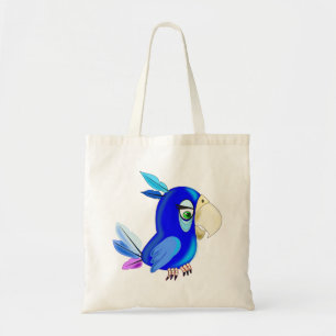 Bolso De Tela Blue Parrot Tote Bag Fun - Pintura