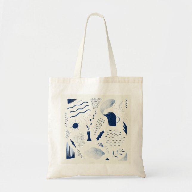 Bolso De Tela Blue pattern (Frente)
