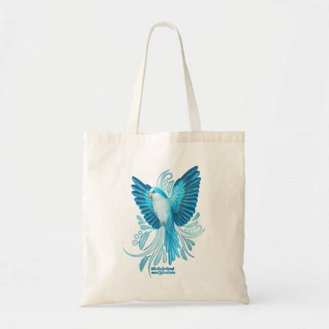 Bolso De Tela Blue Quaker Parrot (Frente)