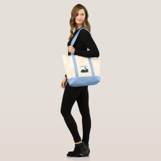 Bolso De Tela Blue Rabbit Tote Bag Doebuck Blues