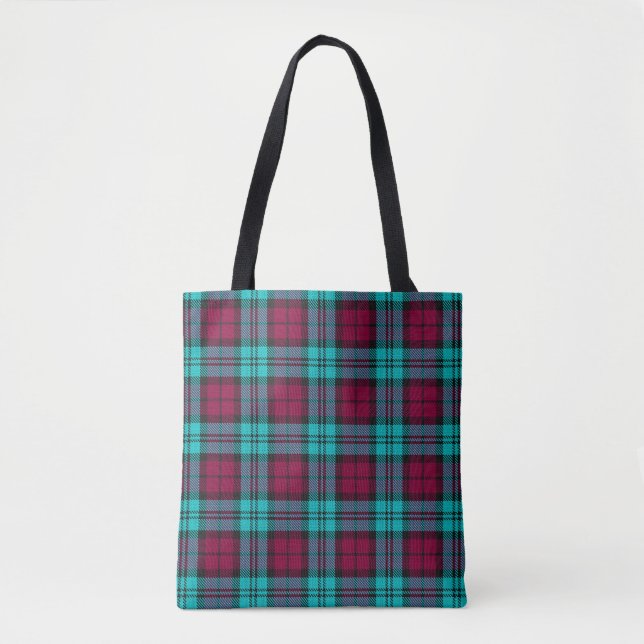 Bolso De Tela Blue Red Campbell Tartán Blackwatch Plain (Anverso)