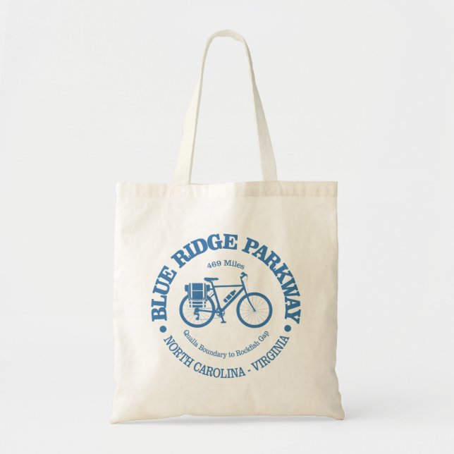 Bolso De Tela Blue Ridge Parkway (ciclismo) (Frente)