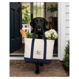 Bolso De Tela Blue Seersucker Coastal Dog