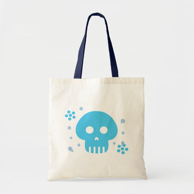 Bolso De Tela Blue Skull (Frente)