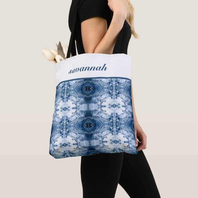 Bolso De Tela Blue Splash (Detalle)
