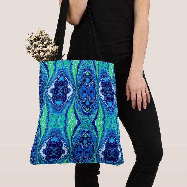 Bolso De Tela Blue Splash Large Tote Bag (Detalle)