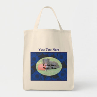 Bolso De Tela Blue Sunflowers Diseño Foto Floral