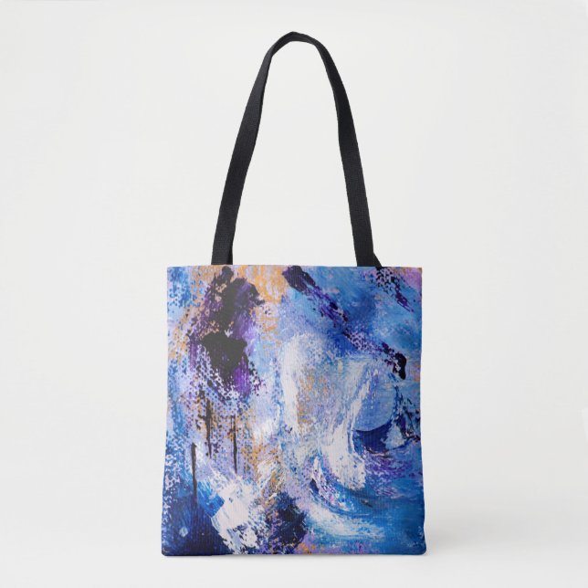 Bolso De Tela Blue Swirls (Anverso)