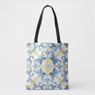 Bolso De Tela Blue Tile Lemon