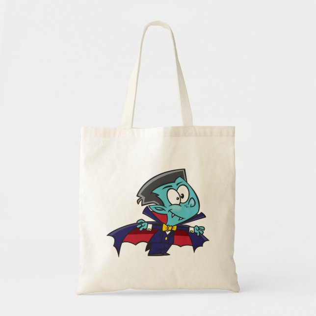 Bolso De Tela Blue Vampire Boy with Cape Cute Dracula (Frente)