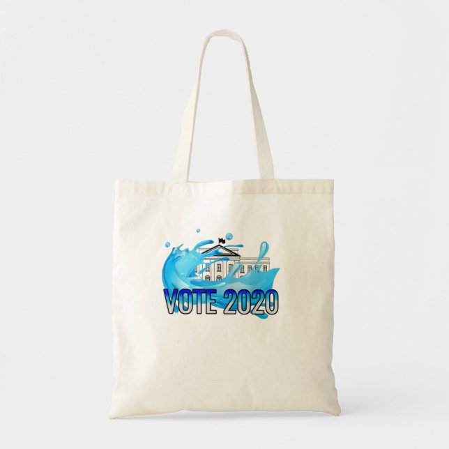 Bolso De Tela Blue Wave Vote Blue Biden 2020 Democratic El (Frente)