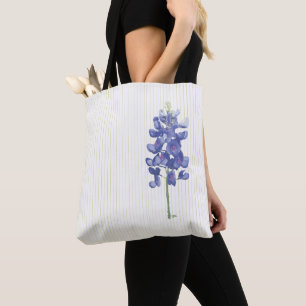 Bolso De Tela Bluebonnet, Blue, Purple, Wild Flower