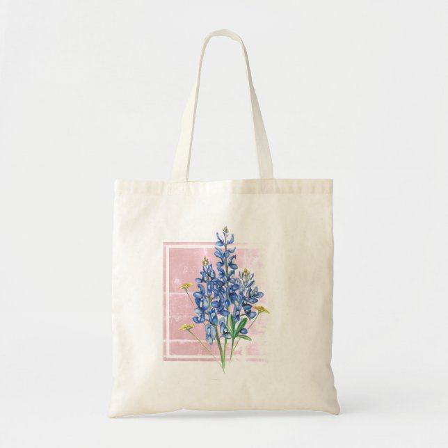 Bolso De Tela Bluebonnets en la Plaza Rosa (Frente)