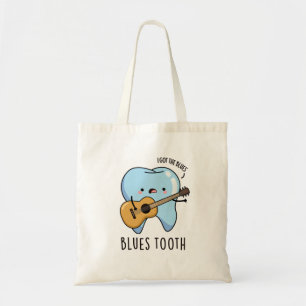Bolso De Tela Blues Tooth Funny Dental Music Pun