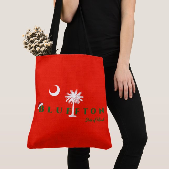 Bolso De Tela Bluffton Estado de la mente Navidades vacaciones V (Detalle)