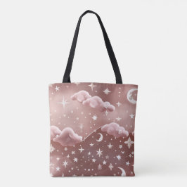 Bolso De Tela Blush Pink Moon Phases Dreamy Aesthetic