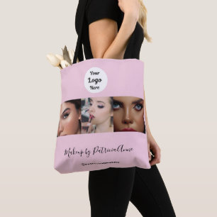 Bolso De Tela Blush Rosa Logotipo de Letra Foto Estudio de Maqui