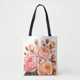 Bolso De Tela Blush Rose Garden