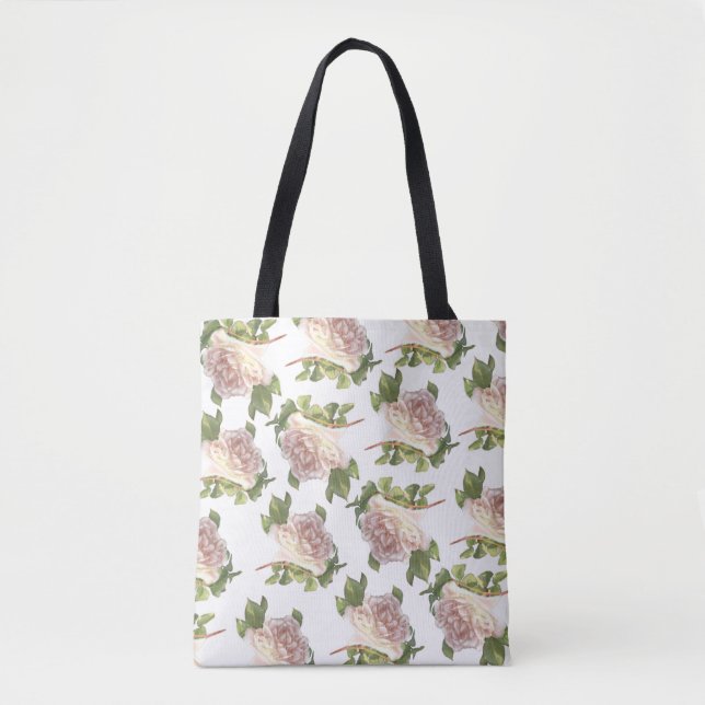 Bolso De Tela Blushing Ivory Peach Rosa (Anverso)