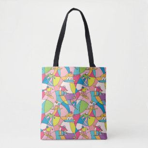 Bolso De Tela Boardes de nieve coloridas: patrón vintage sin cos