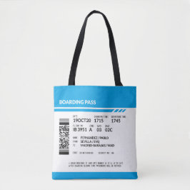 Bolso De Tela Boarding Pass (blue)